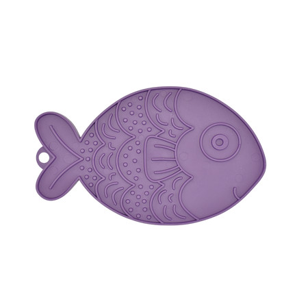 Fishka hal alakú licking mat lila 19x13 cm 