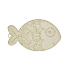Fishka hal alakú licking mat bézs 19x13 cm