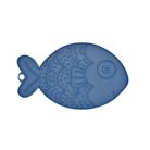 Fishka hal alakú licking mat kék 19x13 cm