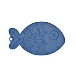 Fishka hal alakú licking mat kék 19x13 cm