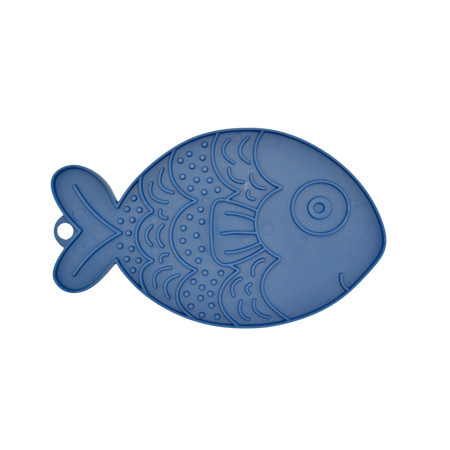 Fishka hal alakú licking mat kék 19x13 cm