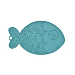 Fishka hal alakú licking mat türkiz 19x13 cm