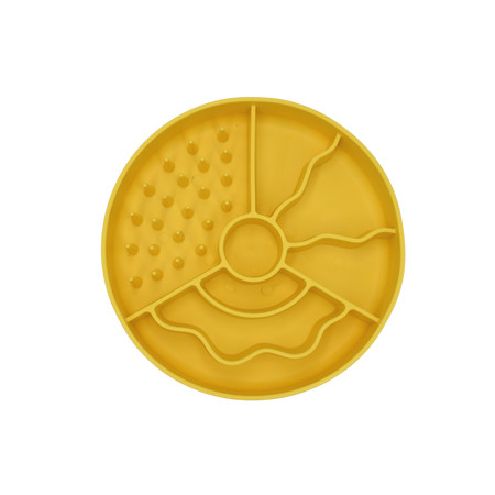 Fiboo Slow Fiboowl habzsolásgátló tál sárga 19cm