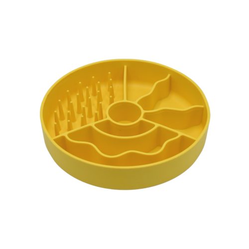 Fiboo Slow Fiboowl habzsolásgátló tál sárga 19cm
