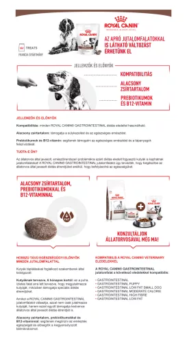 Royal Canin Veterinary Gastrointestinal kutya jutalomfalat 230g
