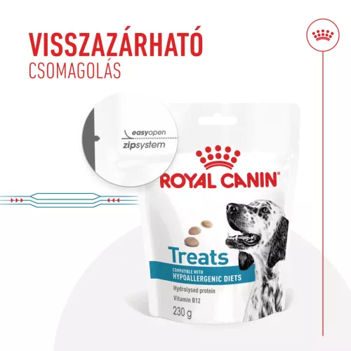 Royal Canin Veterinary Hypoallergenic kutya jutalomfalat 230g