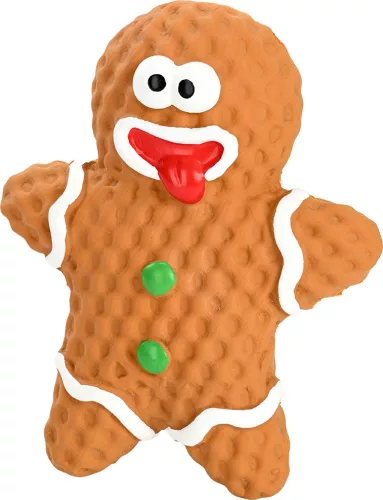 Fit+Fun XMAS kutyajáték latex mézeskalács ember
