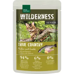   Real Nature Wilderness True Country nedves macskaeledel tasak senior csirke&lazac 12x85g