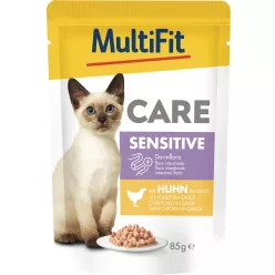 MultiFit Care Sensitive macska tasak csirke 24x85g