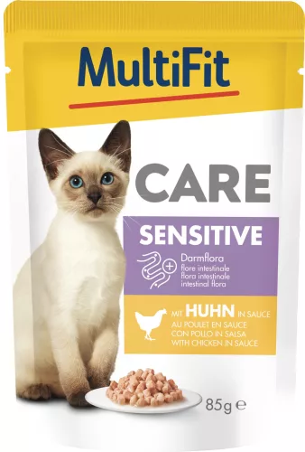 MultiFit Care Sensitive macska tasak csirke 24x85g