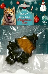 Thempa XMAS karácsonyfa alakú kutya jutalomfalat csirke 50g