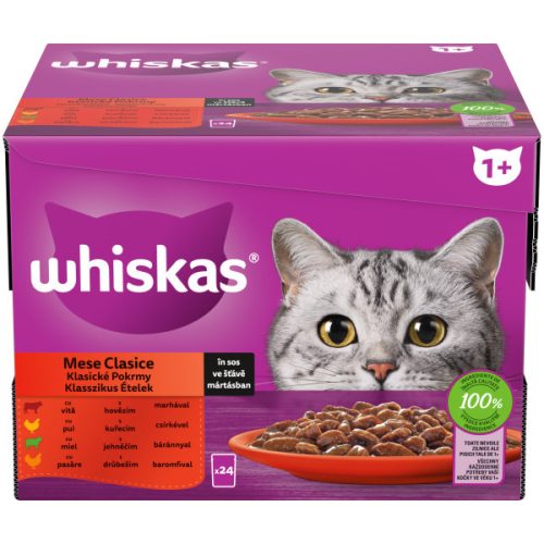 Whiskas macska tasak MP klasszikus válogatás 24x85g