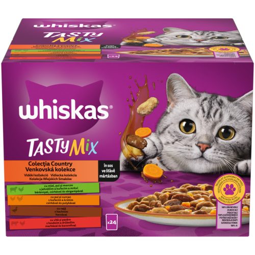 Whiskas macska tasak Tasty Mix MP húsos válogatás 24x85g