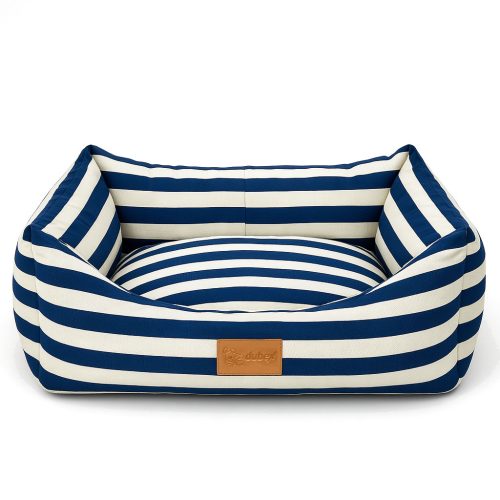 DUBEX fekhely Makaron kék&fehér S 60x50x19cm