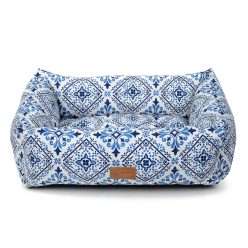 DUBEX fekhely San Martin kék&fehér L 95x75x22cm