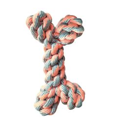 CROCI kutyajáték fonott kötél csont narancs 20cm