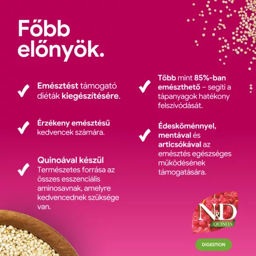 N&D Quinoa Dental Digestion Mini Fogtisztító kutya jutalomfalat emésztési problémákra bárány 60g