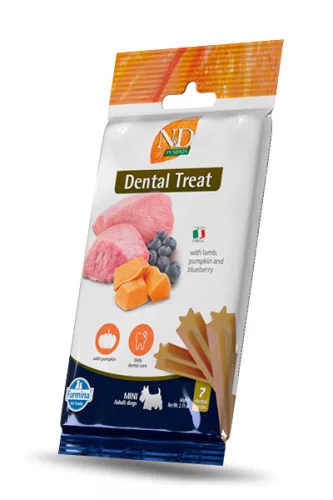 N&D Pumpkin Dental Mini Fogtisztító kutya jutalomfalat bárány&áfonya 60g
