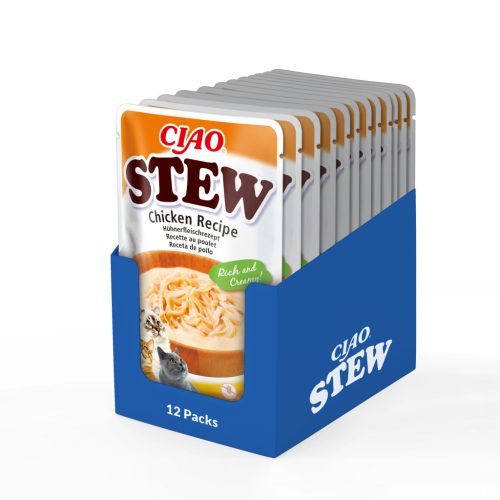 INABA Ciao Stew tasak macskáknak csirke&tonhal ragu 12x40g