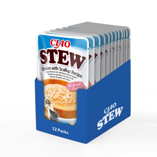 INABA Ciao Stew tasak macskáknak csirke&kagyló ragu 12x40g