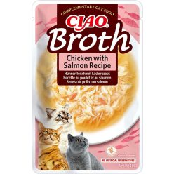 INABA Ciao Broth tasak macskáknak csirke&lazac leves 12x40g