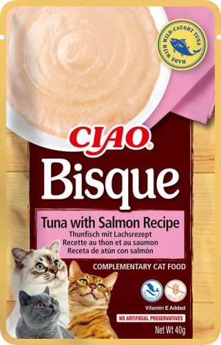 INABA Ciao Bisque tasak macskáknak tonhal&lazac krémleves 12x40g