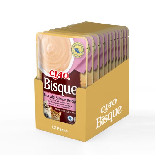 INABA Ciao Bisque tasak macskáknak tonhal&lazac krémleves 12x40g
