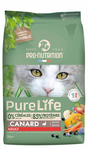 Pro-Nutrition PureLife adult száraz macskaeledel kacsa 2kg
