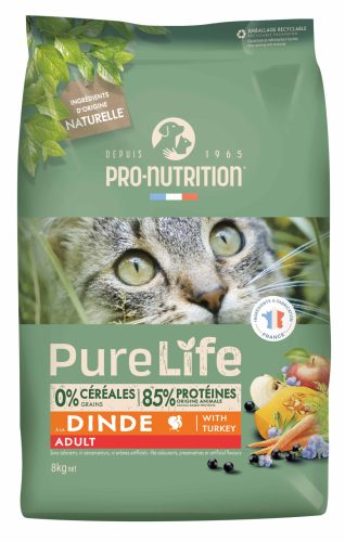 Pro-Nutrition PureLife adult száraz macskaeledel pulyka 8kg
