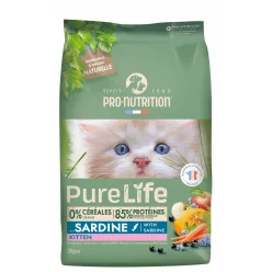   Pro-Nutrition PureLife kitten száraz macskaeledel szardínia 2kg