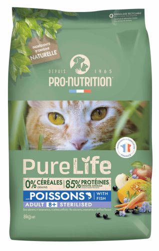 Pro-Nutrition PureLife steril 8+ száraz macskaeledel 8kg