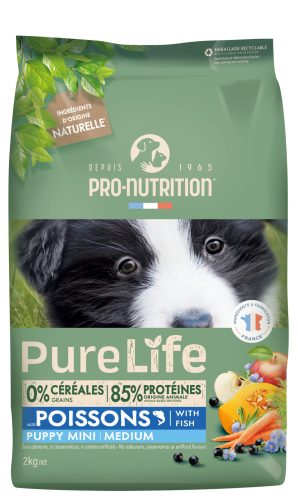 Pro-Nutrition PureLife medium/maxi puppy száraz kutyaeledel hal 2kg