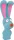 Fit+Fun Spring kutyajáték latex nyúl 17cm