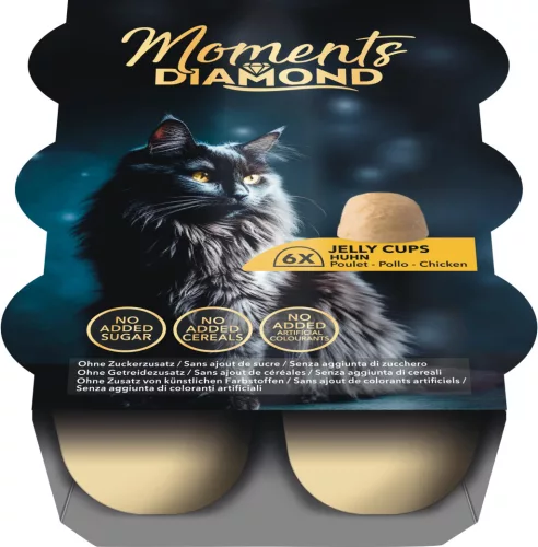 Moments Diamond macska tálka csirke zselés 6x22g