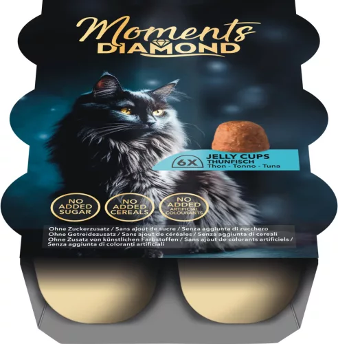 Moments Diamond macska tálka tonhal zselés 6x22g