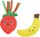 Fit+Fun macskajáték szett eper&banán 9cm