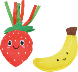 Fit+Fun macskajáték szett eper&banán 9cm