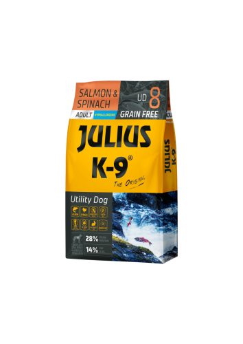 Julius K9 száraztáp gabonamentes lazac&spenót 10kg
