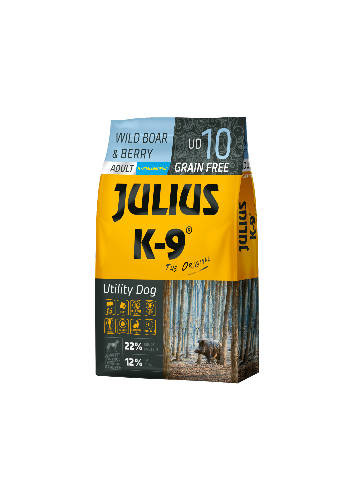 Julius K9 száraztáp gabonamentes vaddisznó&bogyós gyümölcsök 10kg
