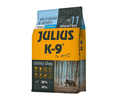 Julius K9 száraztáp gabonamentes vaddisznó&bogyós gyümölcsök 3kg
