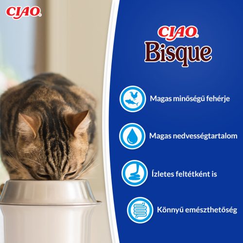 INABA Bisque Ciao krémleves csirke&marha 12x40g