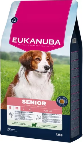 Eukanuba Small&medium Breeds senior bárány&rizs 12kg