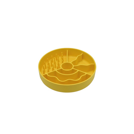 Fiboo Slow Fiboowl mini habzsolásgátló tál sárga 15 cm