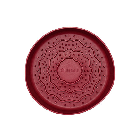 Fiboo Lick Fiboowl habzsolásgátló tál burgundi 19cm