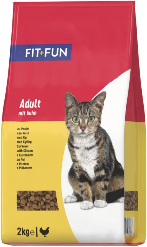 Fit+Fun adult száraz macskaeledel csirke 2kg