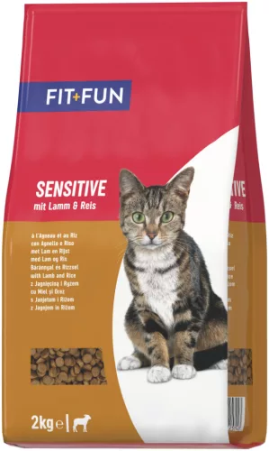 Fit+Fun Sensitive adult száraz macskaeledel bárány&rizs 2kg