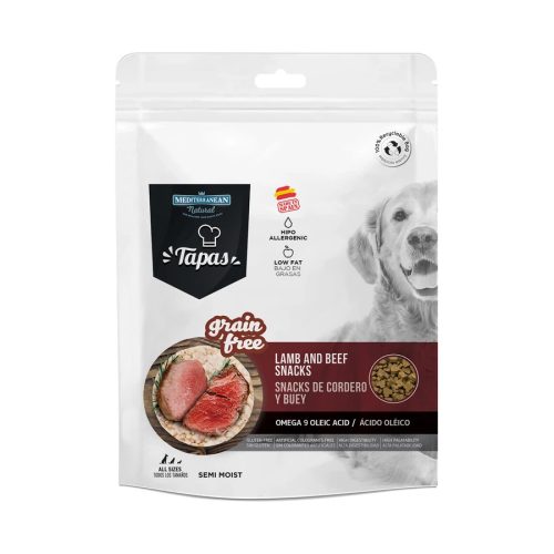 Mediterranean Natural Tapas gabonamentes jutalomfalat kutyáknak bárány&marha 150g