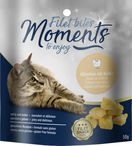 Moments Bites macska jutalomfalat csirke&sütőtök filé 50g