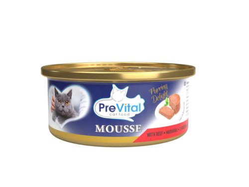 PreVital Mousse konzerv felnőtt macskák számára marhával 12x85g