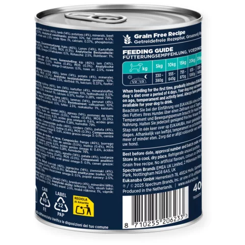 Eukanuba adult konzerv bárány&burgonya 6x400g